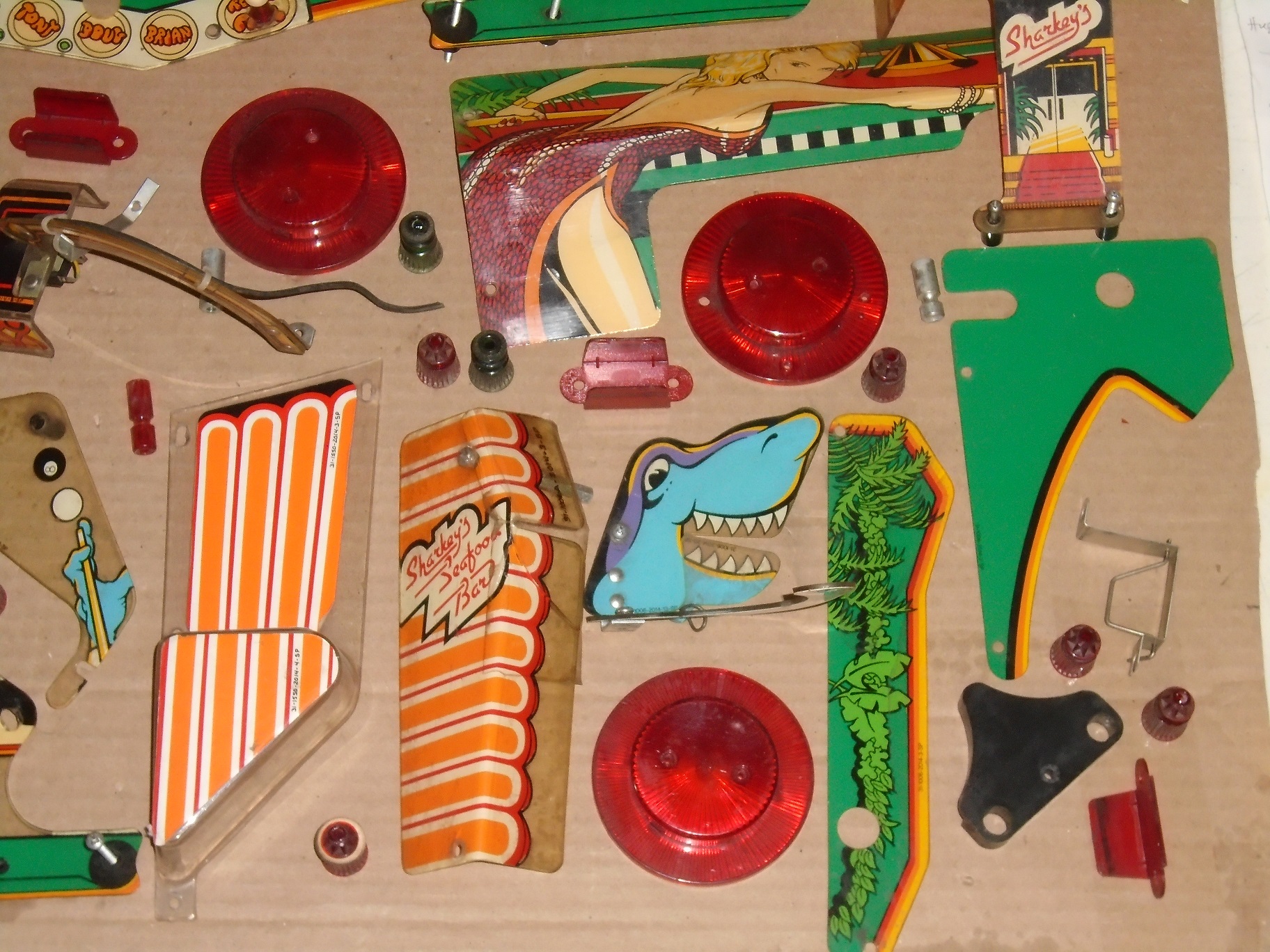 STERN SHARKEY S SHOOTOUT Pinball Machine Game MISC PARTS LOT 4195 For 